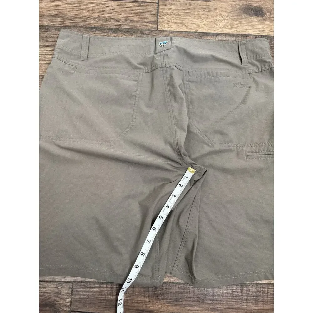 Kuhl Men's Size 40 Brown Olive Green Nylon Silencr Kargo Shorts 10